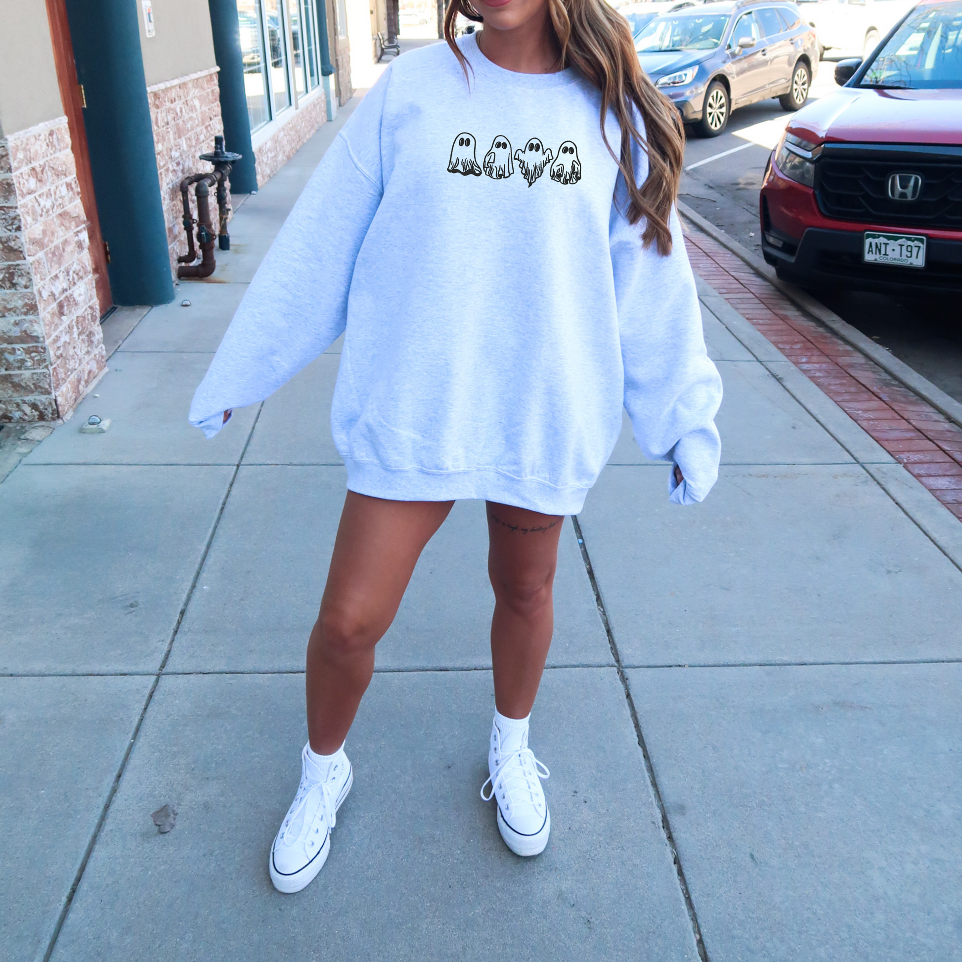 Ghost Embroidered Sweatshirt