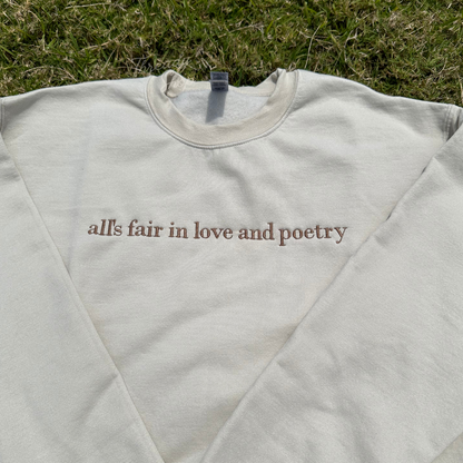 All's fair in love and poetry